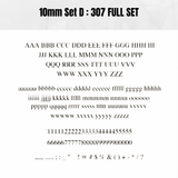 CÍ 10mm Brass Type Set for Hot Foil Stamping