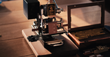 MOVEGO Compact Hot Foil Stamping Machine for Leather, Paper & PVC|Vintage Mechanical Design