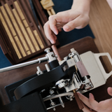 MOVEGO Compact Hot Foil Stamping Machine for Leather, Paper & PVC|Vintage Mechanical Design
