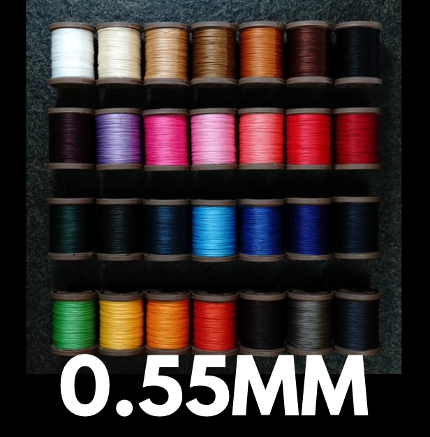 Amy Roke 0.55mm Polyester Waxed Thread – 150m Spool, Burnable, for Leathercraft