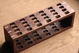 Premium Walnut 24-Hole Pricking Iron & Chisel Rack/Organizer