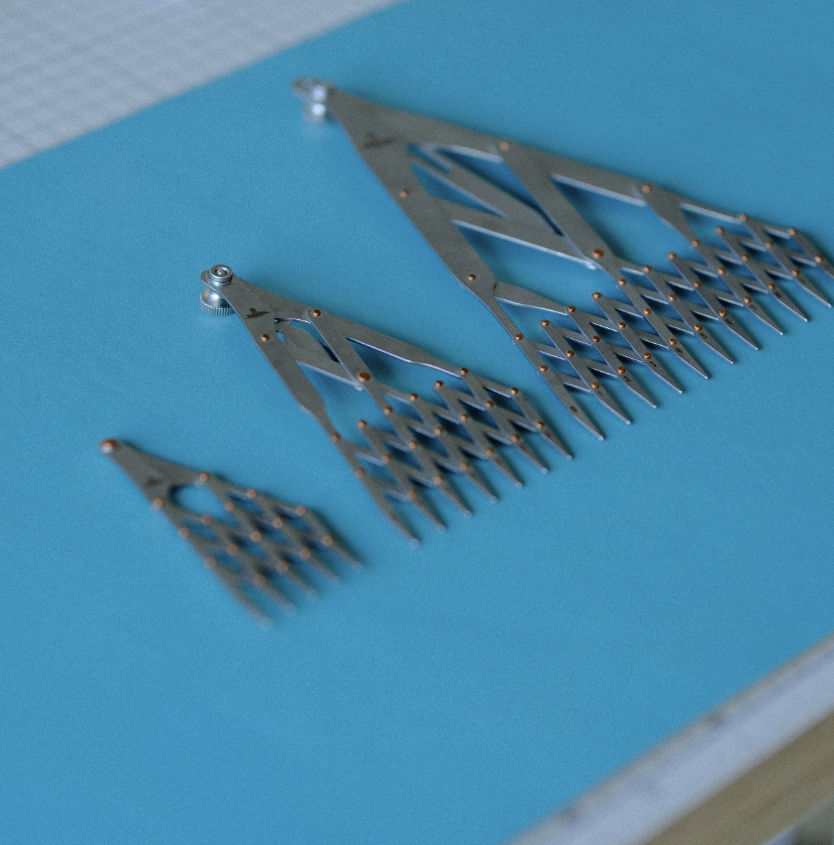 3-Piece Quick Mark Equally Spacing Divider Ruler