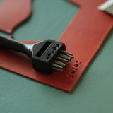 Create clean baroque-style decorative holes in leather with a DC53 steel punch. Features sharp hand-finished edges, replaceable tips, smooth chip clearing, and stable, easy punching for straps, bags, tags, shoes, and watch bands. Shop now.