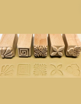 16-Piece Wooden Stamps Set for Clay Sculpture