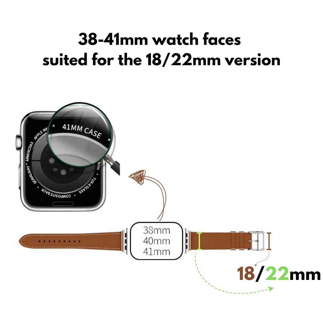 Three Style Options: Choose between classic single loop, double wrap, or bracelet designs, all tailored for Apple Watch straps.