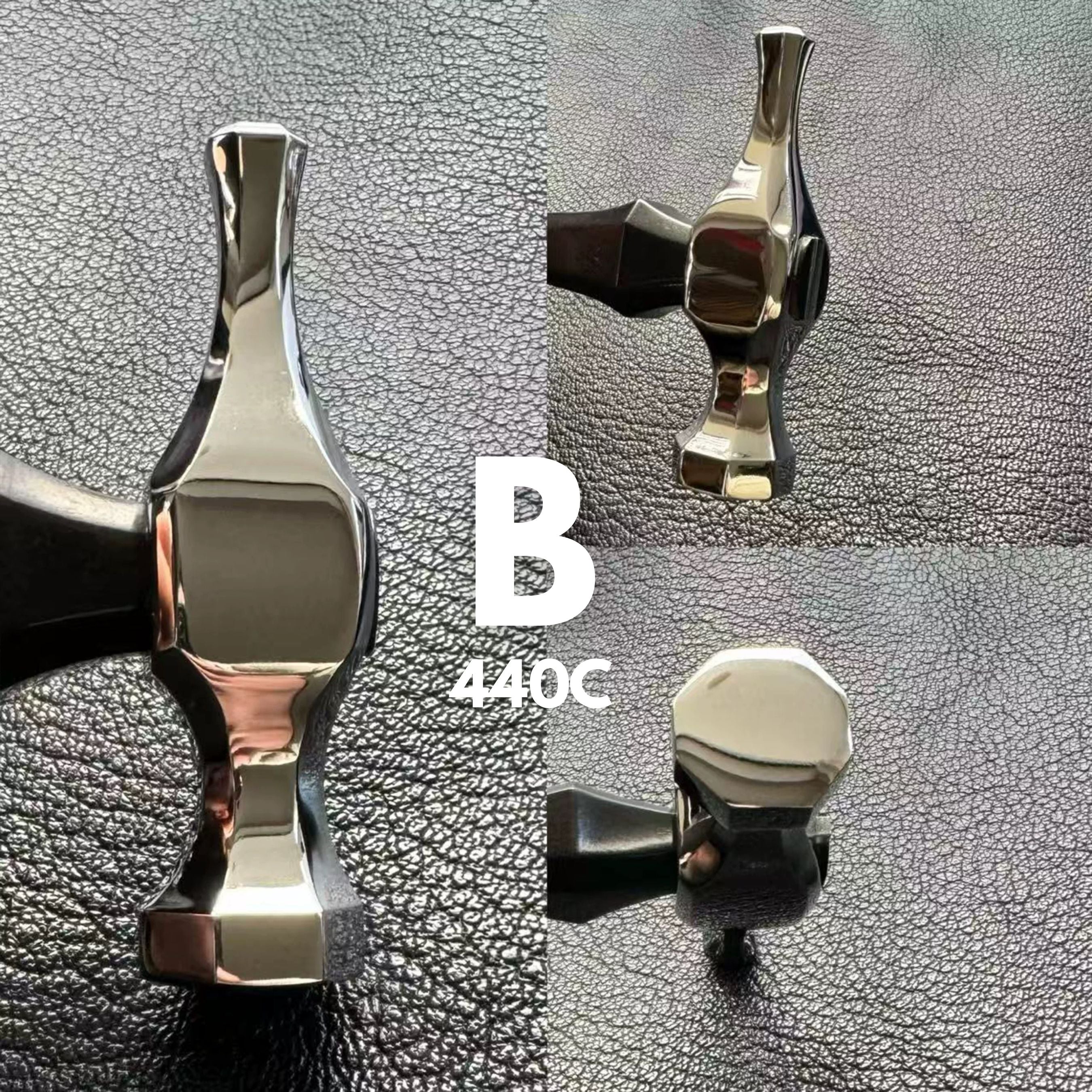 BOWEN 440C leather stitching hammer for flattening stitch lines and refining hand-sewn leatherwork. Heat-treated 440C stainless steel, hand-polished finish, balanced grip, and precise control for tight areas where pliers are harder to use. A practical upgrade for daily leathercraft work. Shop now.