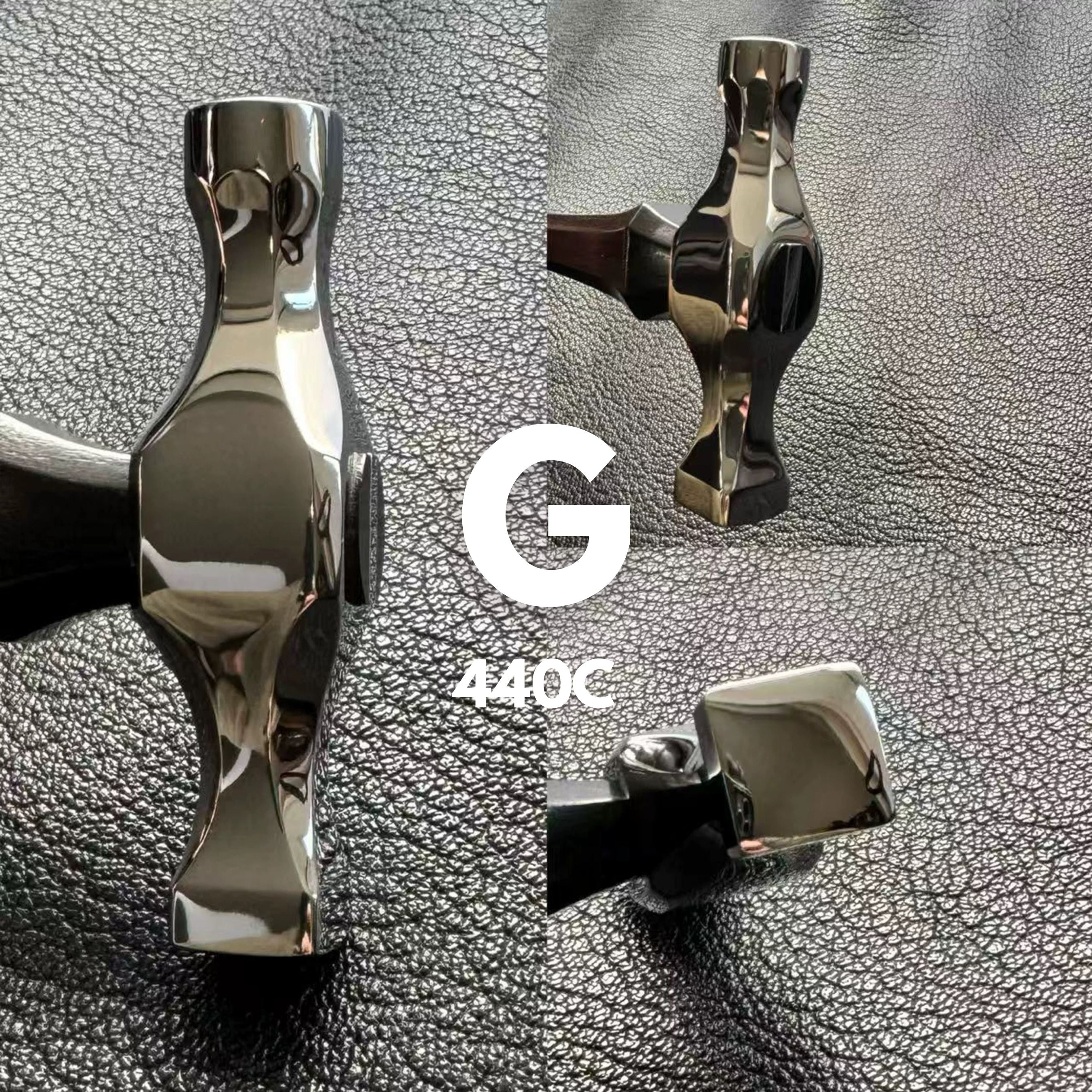 BOWEN 440C leather stitching hammer for flattening stitch lines and refining hand-sewn leatherwork. Heat-treated 440C stainless steel, hand-polished finish, balanced grip, and precise control for tight areas where pliers are harder to use. A practical upgrade for daily leathercraft work. Shop now.