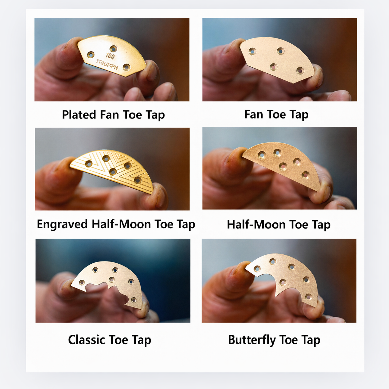 Brass Toe Taps for Shoe Repair & Sole Protection