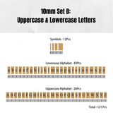 A brass type set for hot foil stamping and leather embossing, with deep engraving for cleaner impressions on soft leather and fewer base marks. Includes letters, numbers, symbols and emoji options, plus a clear compartment box for easy storage. Explore the full set.