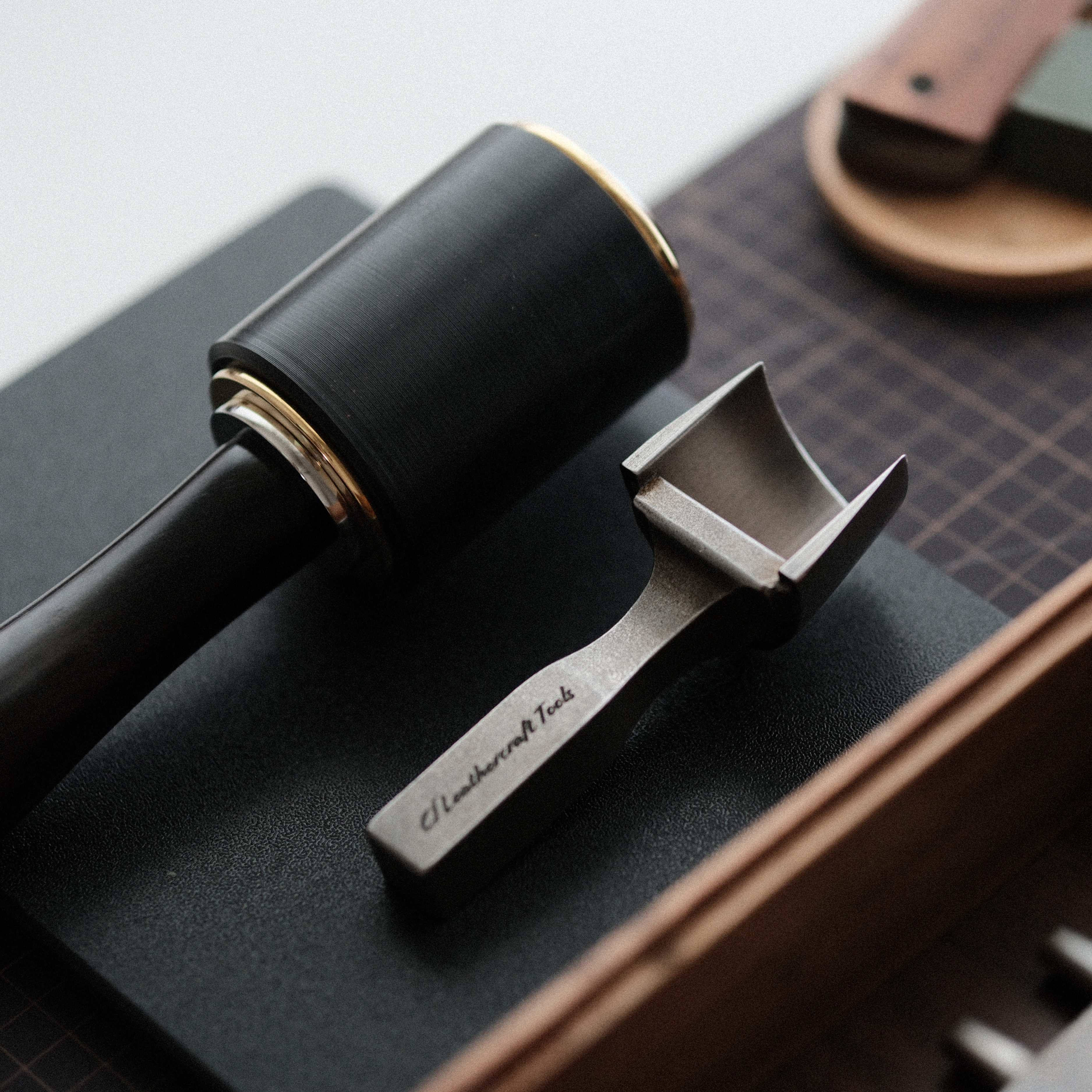 CÍ × bangbang DC53 Leather Belt End Punch for clean, accurate belt tips. Made from Japanese DC53 tool steel, heat-treated for a sharp, durable edge, test-cut before shipping, and built for long-term leathercraft use. Custom sizes available by email. Order yours today.
