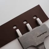 It is made for leather belts, watch straps, shoulder straps, bag straps and other leatherwork where the hole spacing needs to look neat and consistent. Instead of measuring and repositioning again and again, this punch helps you keep the layout more even from the start.The punch body is made from DC53 tool steel, chosen for its toughness, edge stability and long working life. The handle is made from stainless steel, and the head-and-handle structure is detachable, so it is easier to maintain over time.