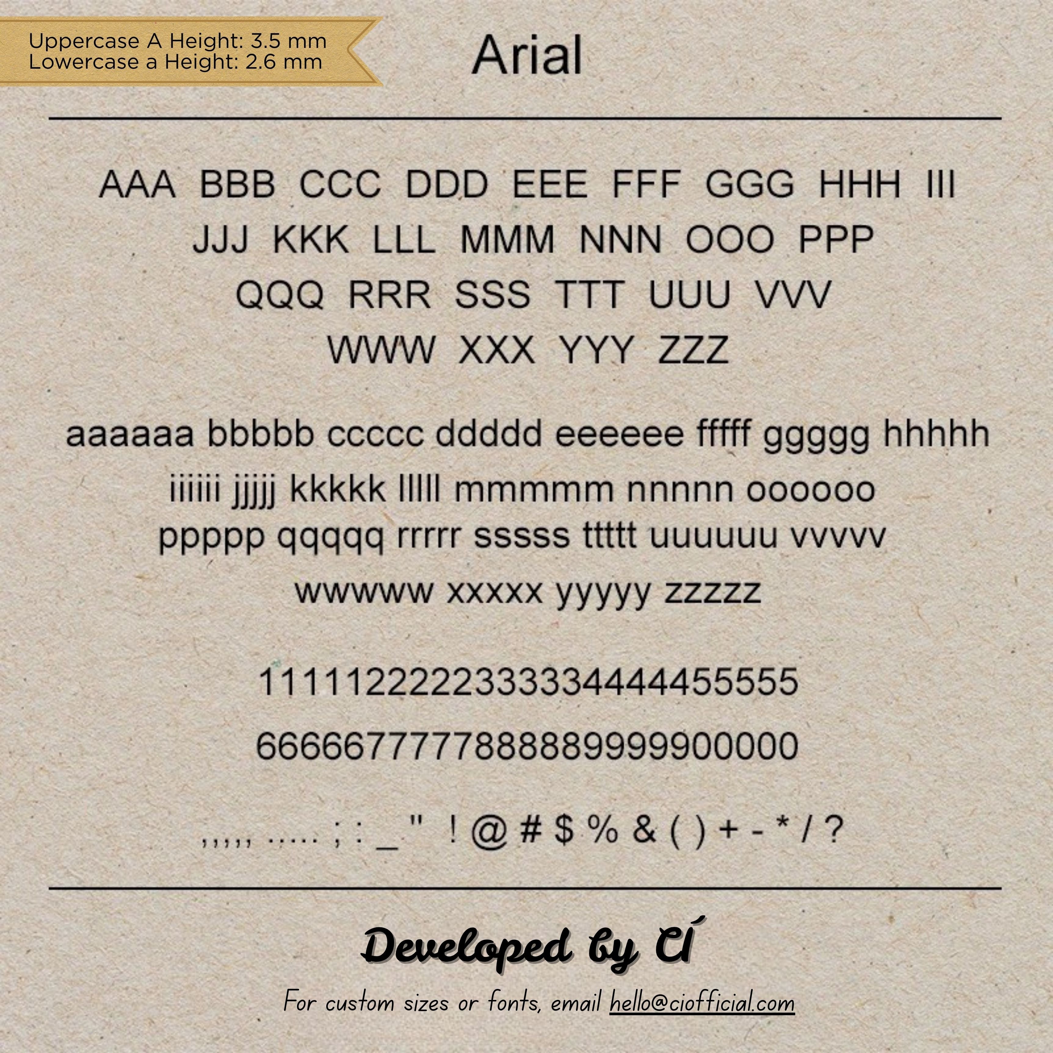 A CÍ-developed hot foil stamping type set for leathercraft, branding, and personalised studio work. Each set includes 307 individual type stamps with uppercase letters, lowercase letters, numbers, symbols, punctuation, and spaces, plus a black walnut storage box. Compatible with Maxita Holder No. 1, No. 2, and No. 3. Custom fonts and heights are available by email.