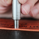 CÍ No-Stretch Round Leather Punch Straight-wall round punch for clean, accurate holes