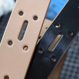 DC53 leather belt slot punch for clean buckle slots, strap holes and oblong cuts. Hand-sharpened, stone-washed and made to order for a steady strike, durable edge and long-term leatherwork use. Shop CÍ × Bangbang.