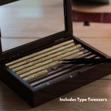 CÍ Hot Foil Stamping Movable Type Set with Black Walnut Box|For Maxita Holder 1/2/3|Customizable