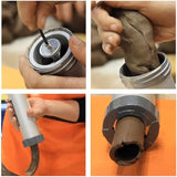 it produces mud sticks with a standard thickness of 0.5 cm, ensuring smooth, fracture-free results every time