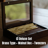 CÍ Deluxe Fine Brass Type Kit With Premium Walnut Box | A Height 3.5–5mm | Compatible With Maxita, Movego, Kingsley & Dream Factory Machines | Customizable