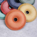 Donut Leather Decoration Shaping Mold & Vegetable Tanned Leather Cut Pieces