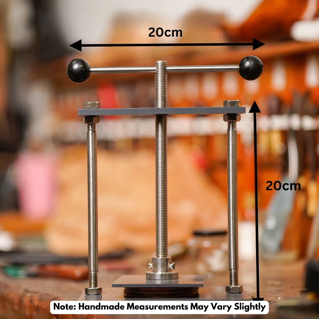 This Handcrafted Leather Shoe Heel Press is a must-have for shoemakers looking to create custom heels with precision and ease. Whether you’re crafting bespoke shoes or adding embossed details, this tool ensures a flawless finish every time.