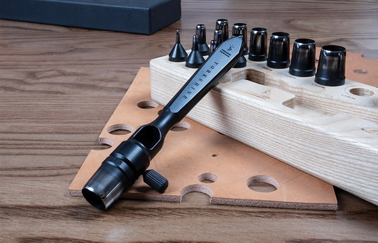YORKSHINE Precision Hole Punch Set with Wooden Base