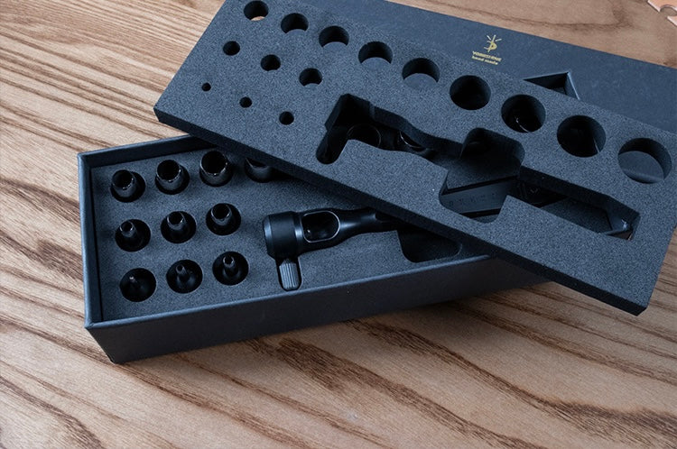YORKSHINE Precision Hole Punch Set with Wooden Base