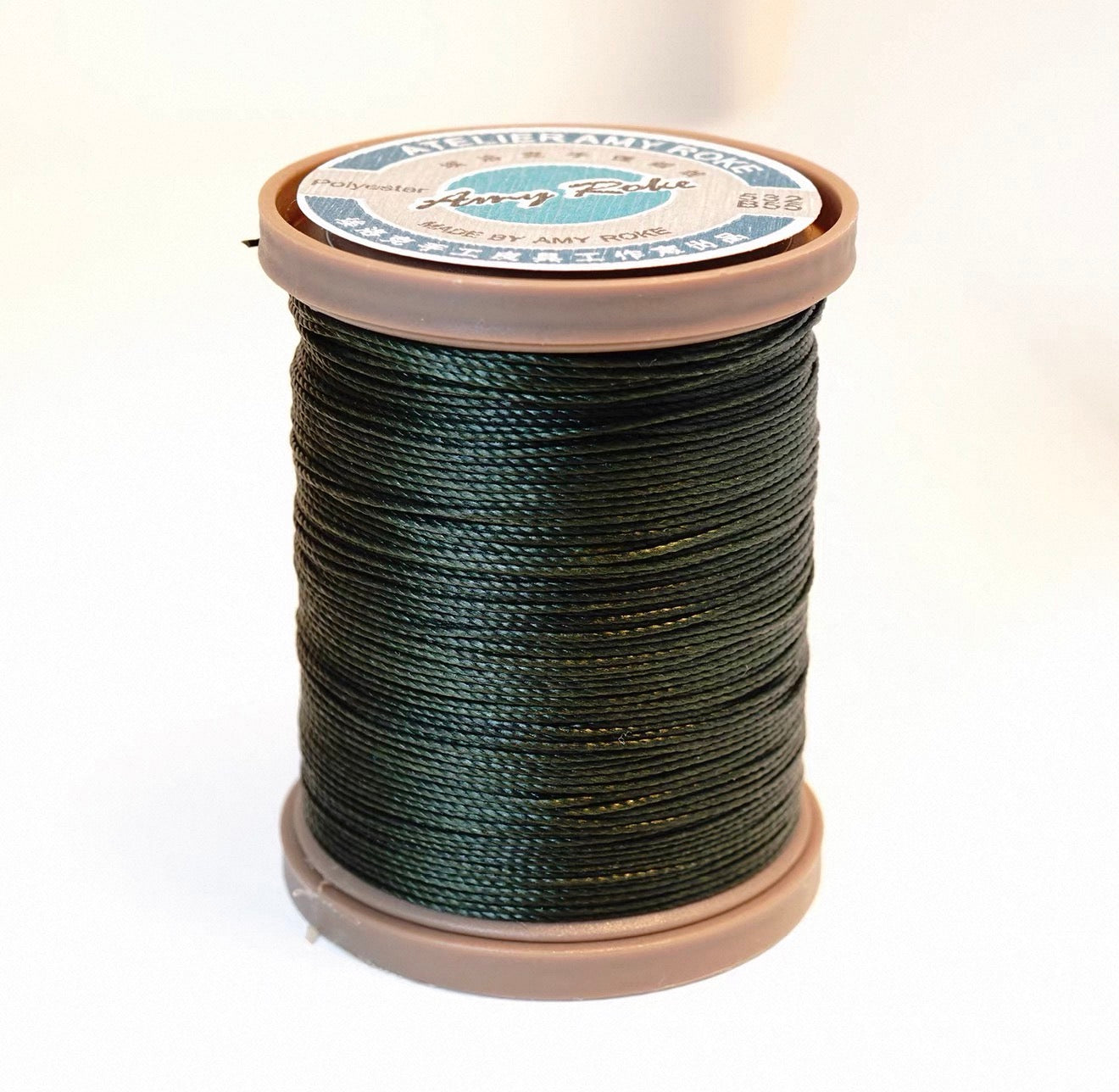 Amy Roke 0.55mm Polyester Waxed Thread – 150m Spool, Burnable, for Leathercraft
