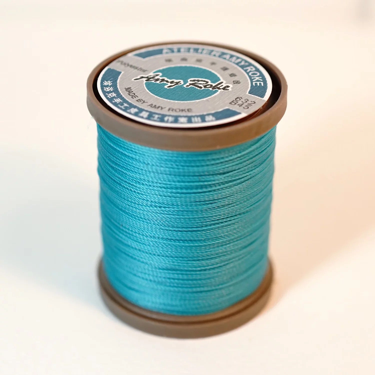 Amy Roke 0.45mm Polyester Waxed Thread – 210m Spool, Burnable, for Leathercraft