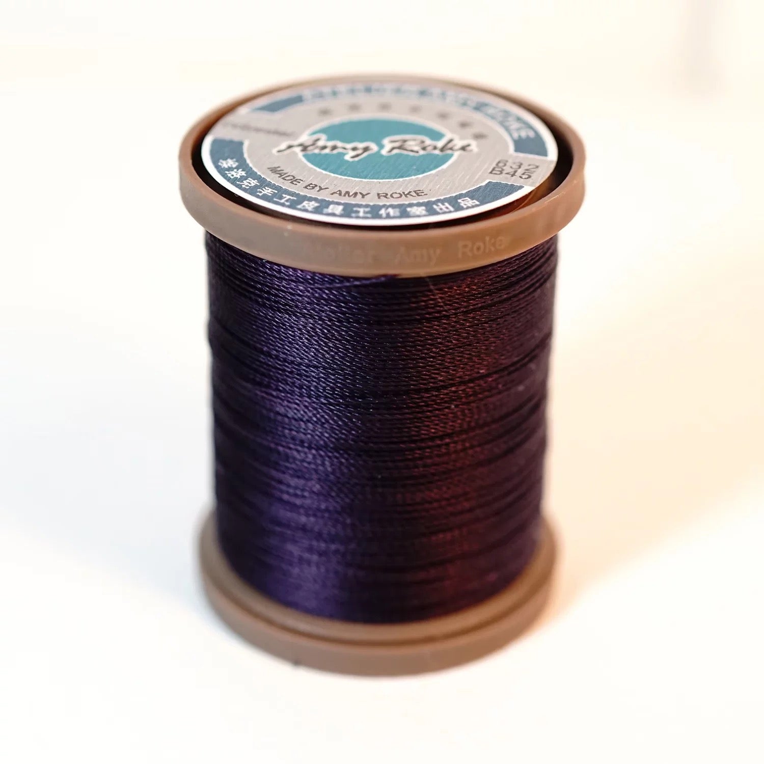 Amy Roke 0.45mm Polyester Waxed Thread – 210m Spool, Burnable, for Leathercraft
