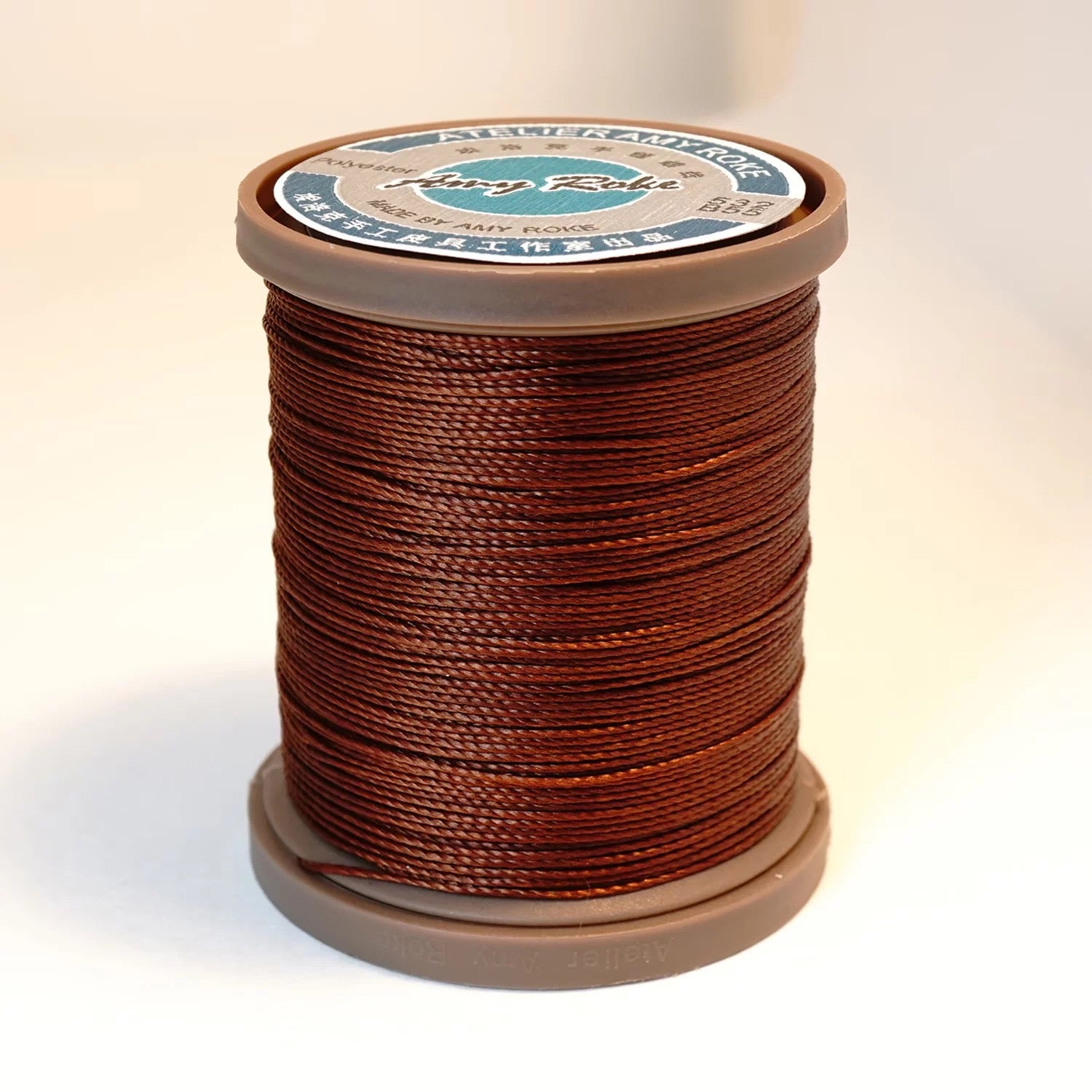 Amy Roke 0.55mm Polyester Waxed Thread – 150m Spool, Burnable, for Leathercraft