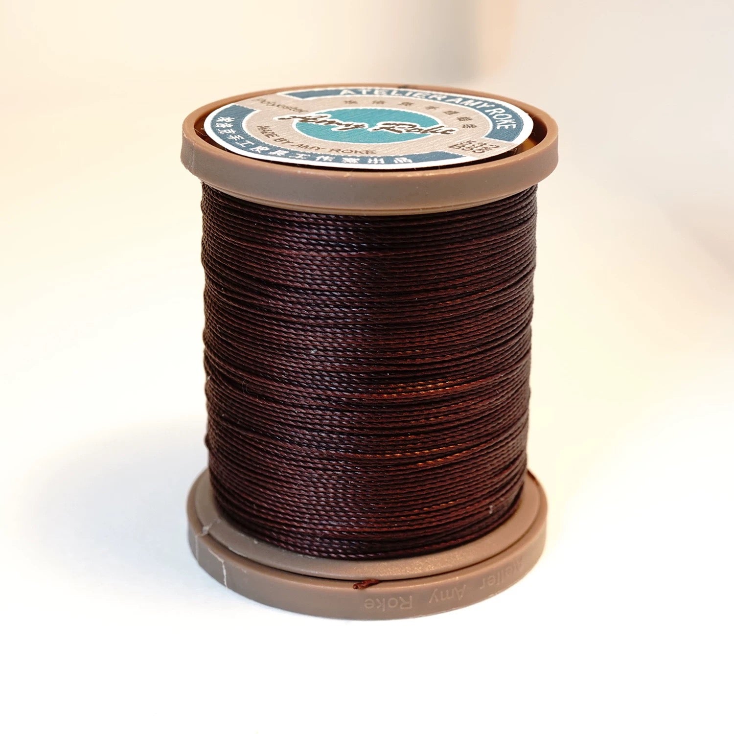 Amy Roke 0.55mm Polyester Waxed Thread – 150m Spool, Burnable, for Leathercraft