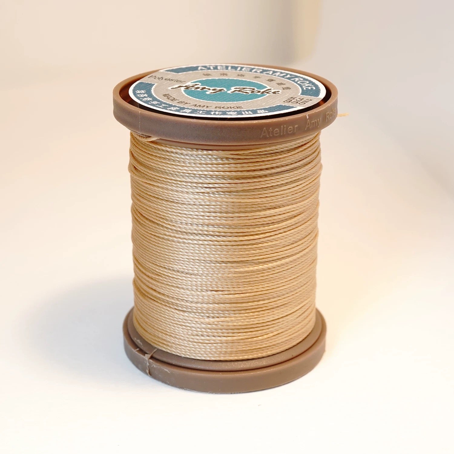 Amy Roke 0.45mm Polyester Waxed Thread – 210m Spool, Burnable, for Leathercraft