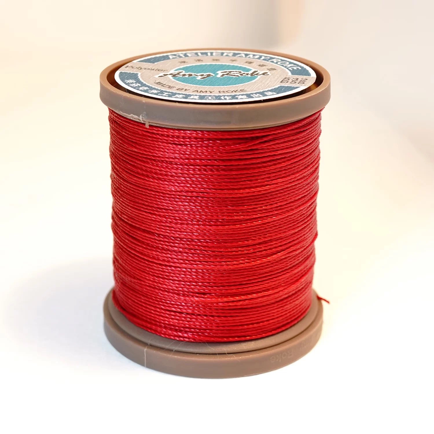Amy Roke 0.45mm Polyester Waxed Thread – 210m Spool, Burnable, for Leathercraft