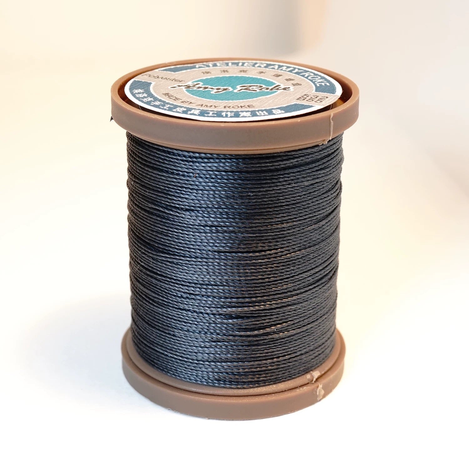 Amy Roke 0.45mm Polyester Waxed Thread – 210m Spool, Burnable, for Leathercraft