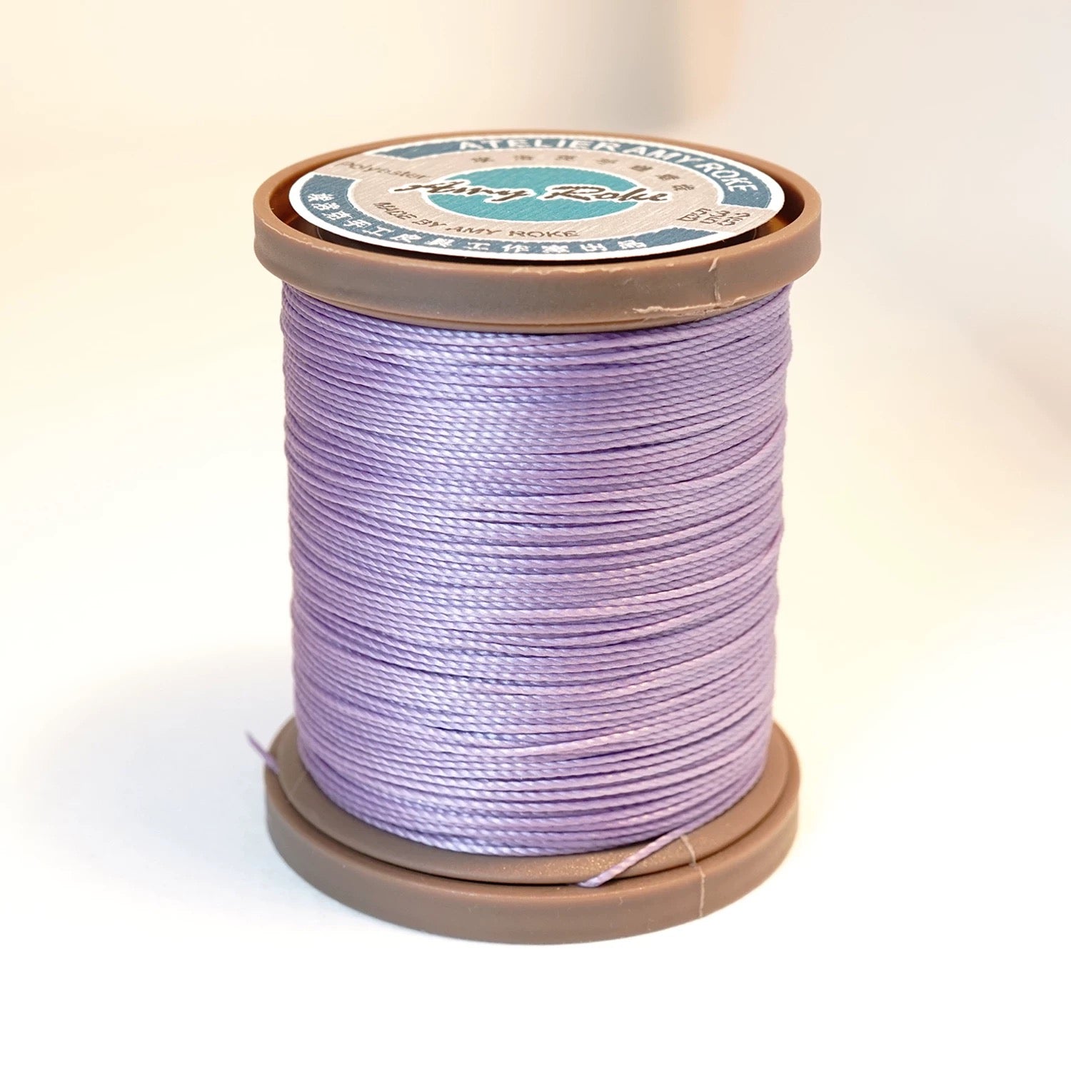 Amy Roke 0.45mm Polyester Waxed Thread – 210m Spool, Burnable, for Leathercraft