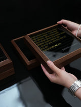 Instead of fixed rows, this version uses individual movable modules for each letter, number, or spacer—you can slide them into the grooves and arrange them however you like