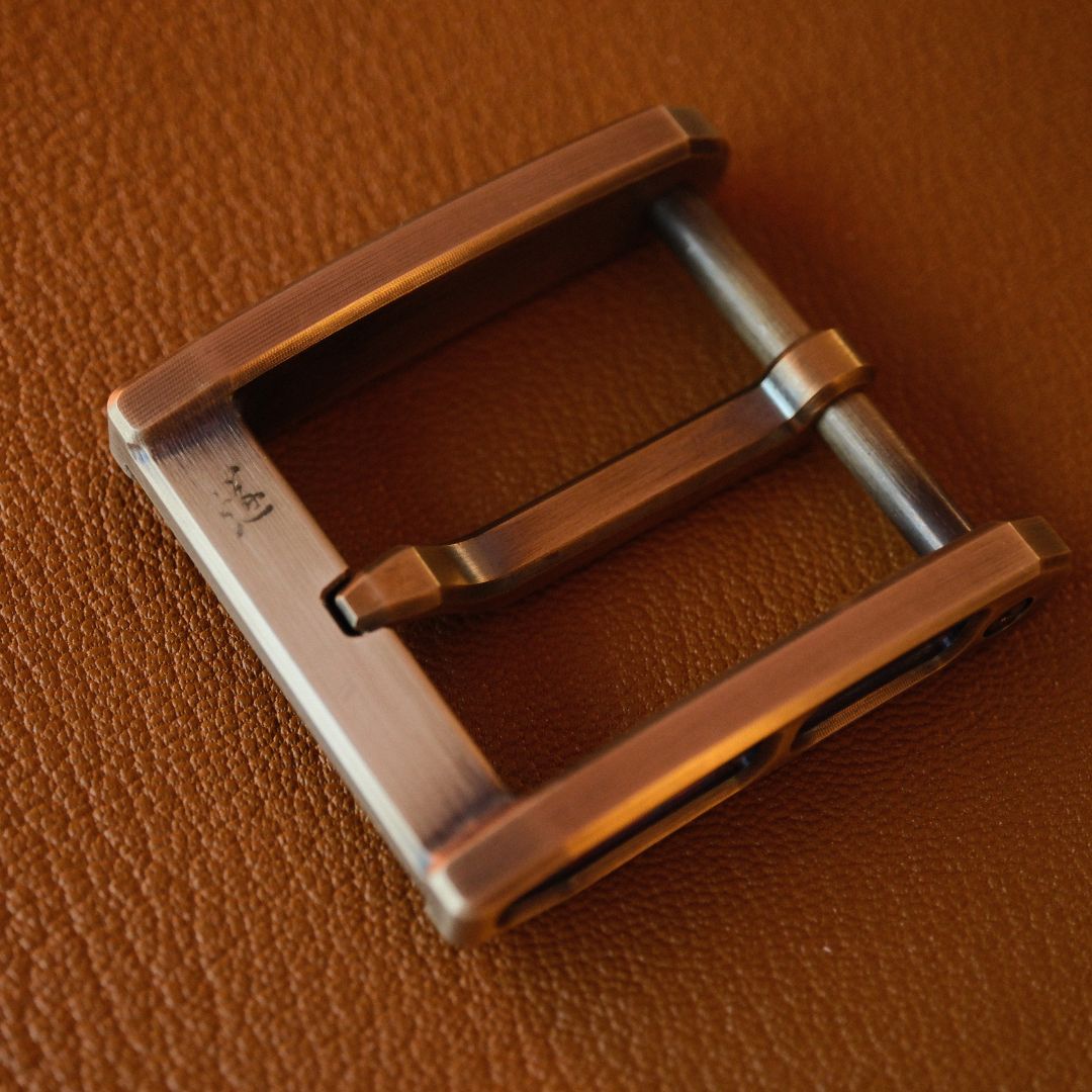 "Sui" Japanese Style Brass Belt Buckle,40.5mm, CNC