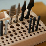 This tool holder is perfect for storing a wide range of leather crafting tools, including modeling tools, diamond cutters, and other professional leather art tools.
