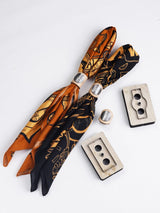 Leather Cutting Die for Scarf Ringwith Vintage Coin Buckle