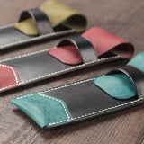 Leather Pen Case Craft Template - Pre-cut Kraft Paper Pattern with Stitching Guides