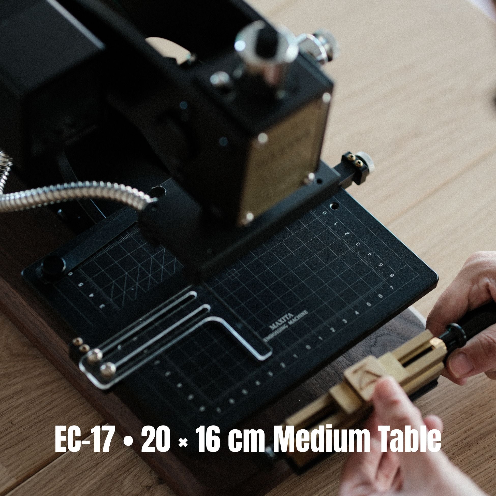 Upgrade your Maxita hot foil machine with a versatile work table for smoother positioning, better support, and easier stamping. Designed to enhance stability and workflow for EC-17 and EC-27 users. Choose the size that fits your setup and upgrade your workspace today.