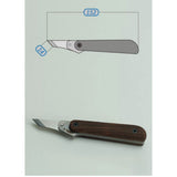 DC53 Steel Angled Leather Cutting Knife - Suitable for Both Left and Right Handed Users