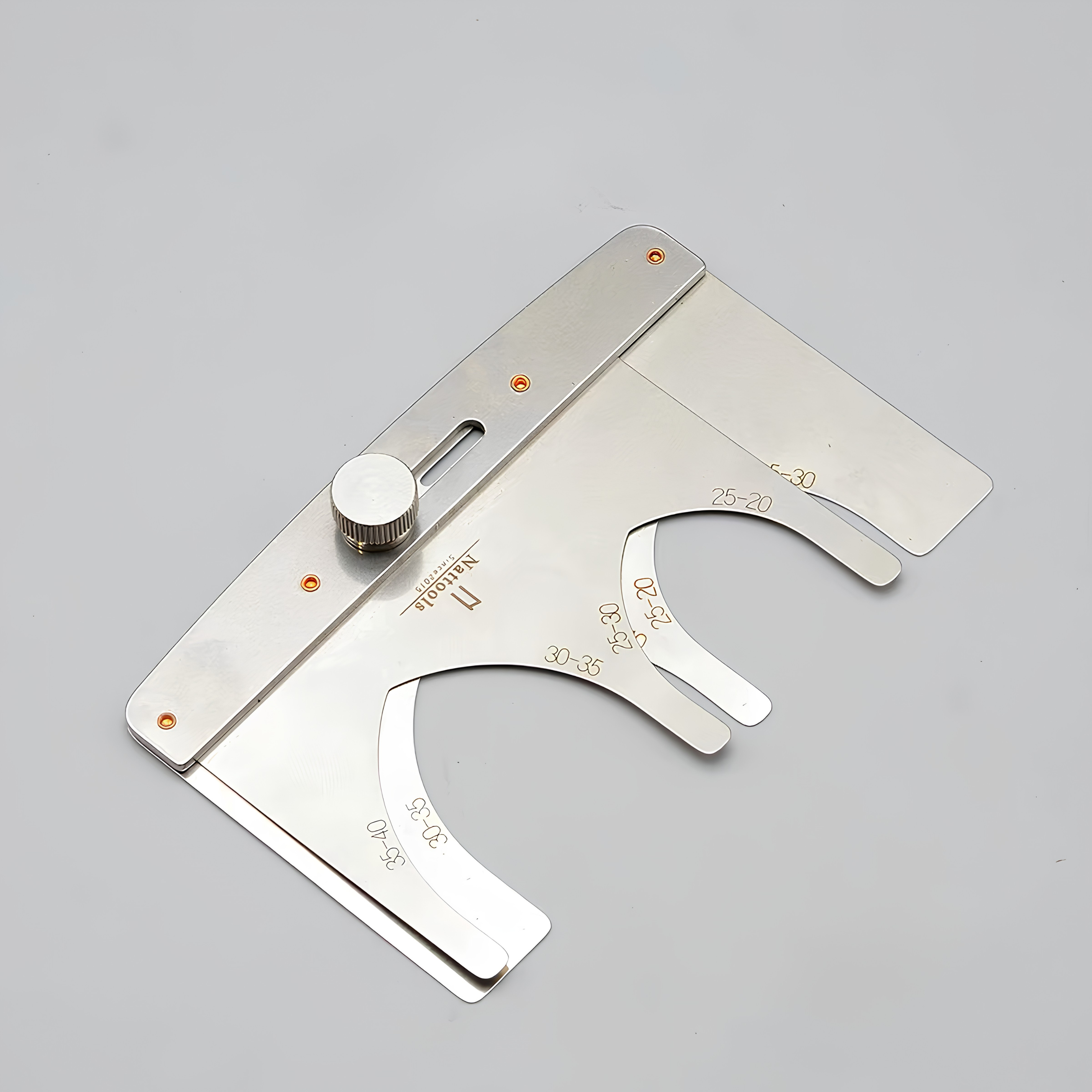 Nattools Adjustable Belt End Gauge | Leather Strap Tail Template, 20-42mm