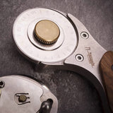 Cut leather more safely and smoothly with the Nattools rotary leather cutter. Features a retractable replaceable blade, stainless steel body, comfortable wooden handle, and safety lock for cleaner strap, bag, and pattern cutting. Shop now.