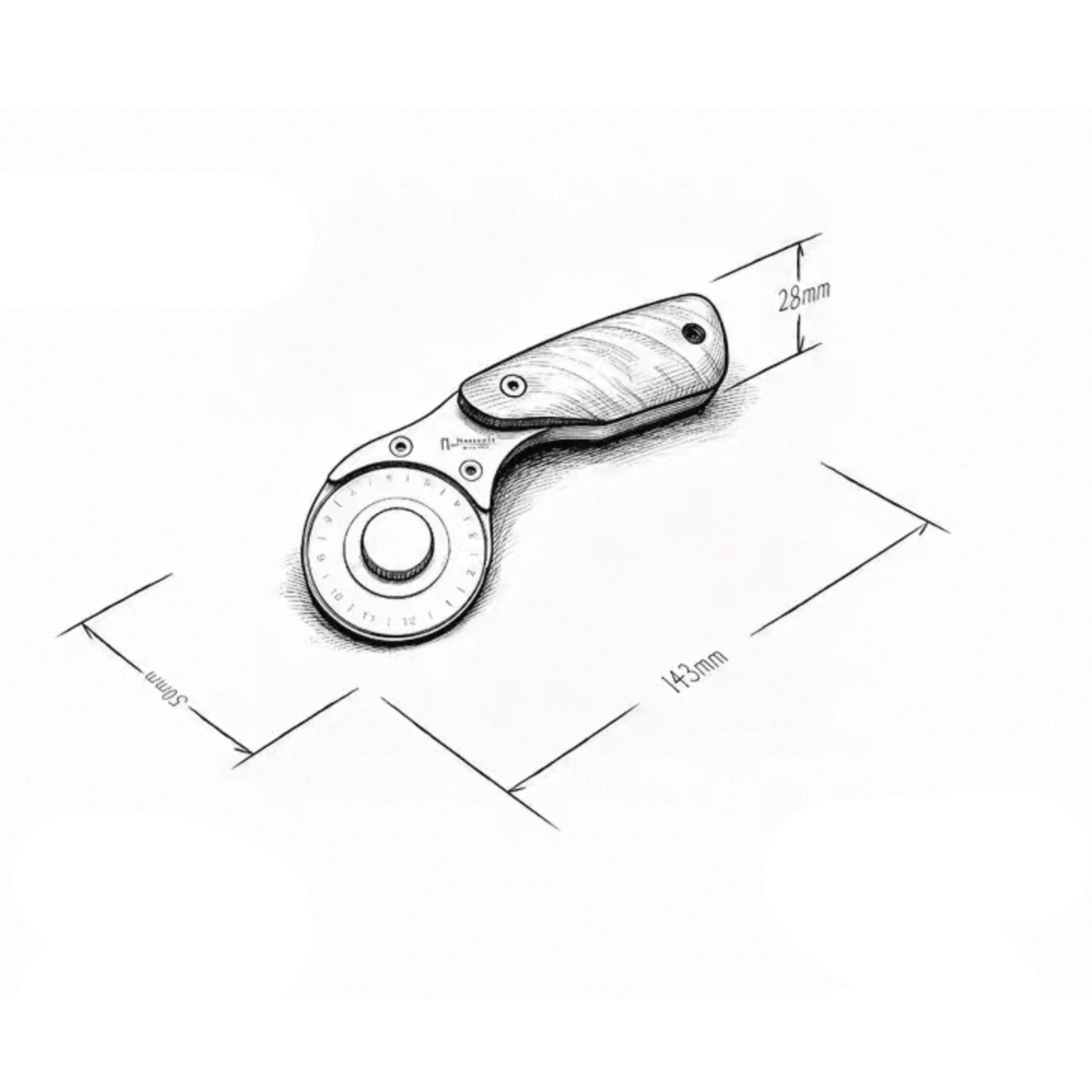 Cut leather more safely and smoothly with the Nattools rotary leather cutter. Features a retractable replaceable blade, stainless steel body, comfortable wooden handle, and safety lock for cleaner strap, bag, and pattern cutting. Shop now.