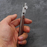 Adjustable leather edge creaser for clean, consistent stitch-line marks. Shim-based spacing lets you dial in perfect lines for belts, wallets and straps. 304 stainless body, stone-washed finish, walnut handle for comfort and control. Get steadier edges—shop now.