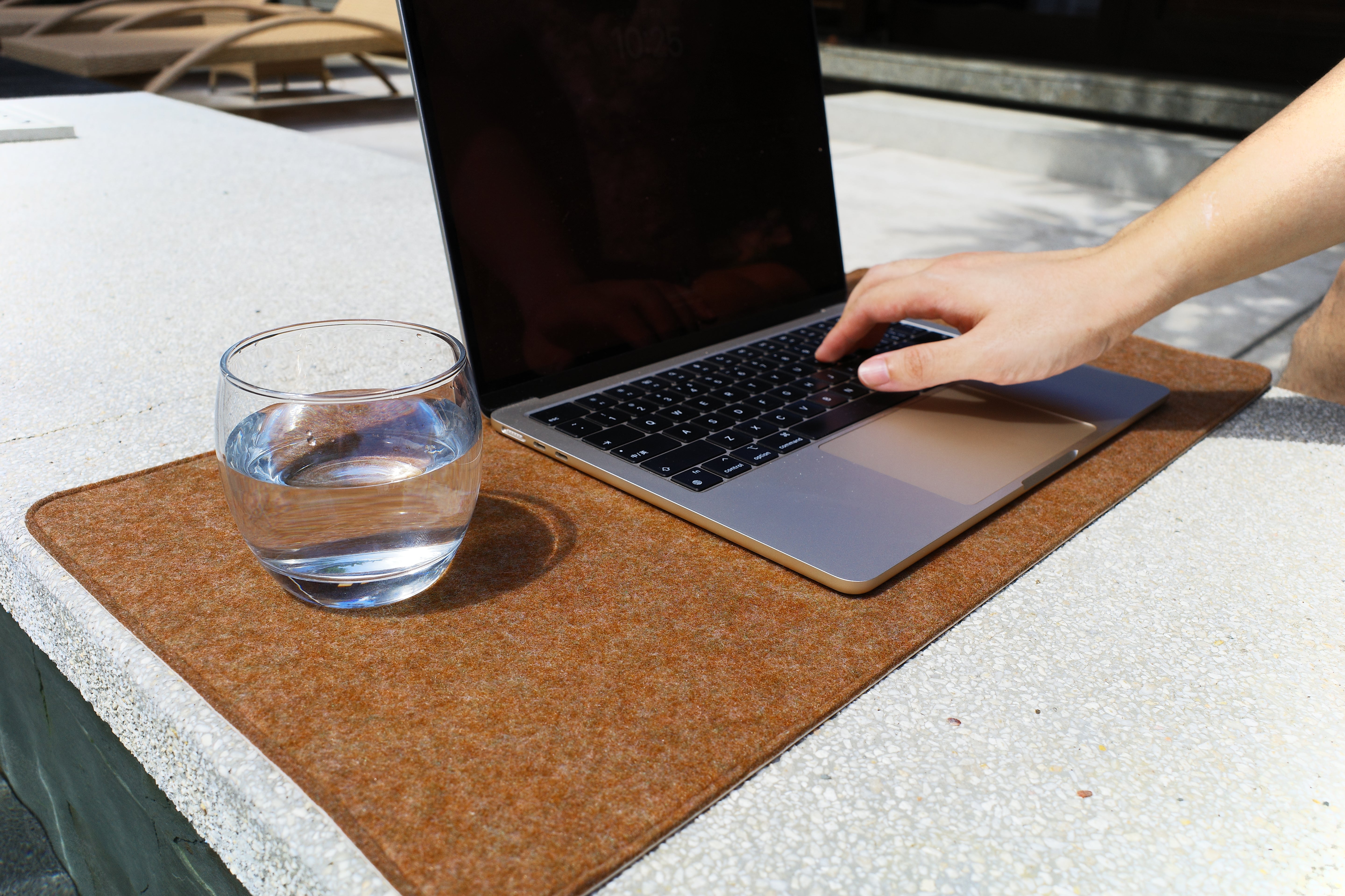 Unique Colorful Felt & Leather Desk Mat