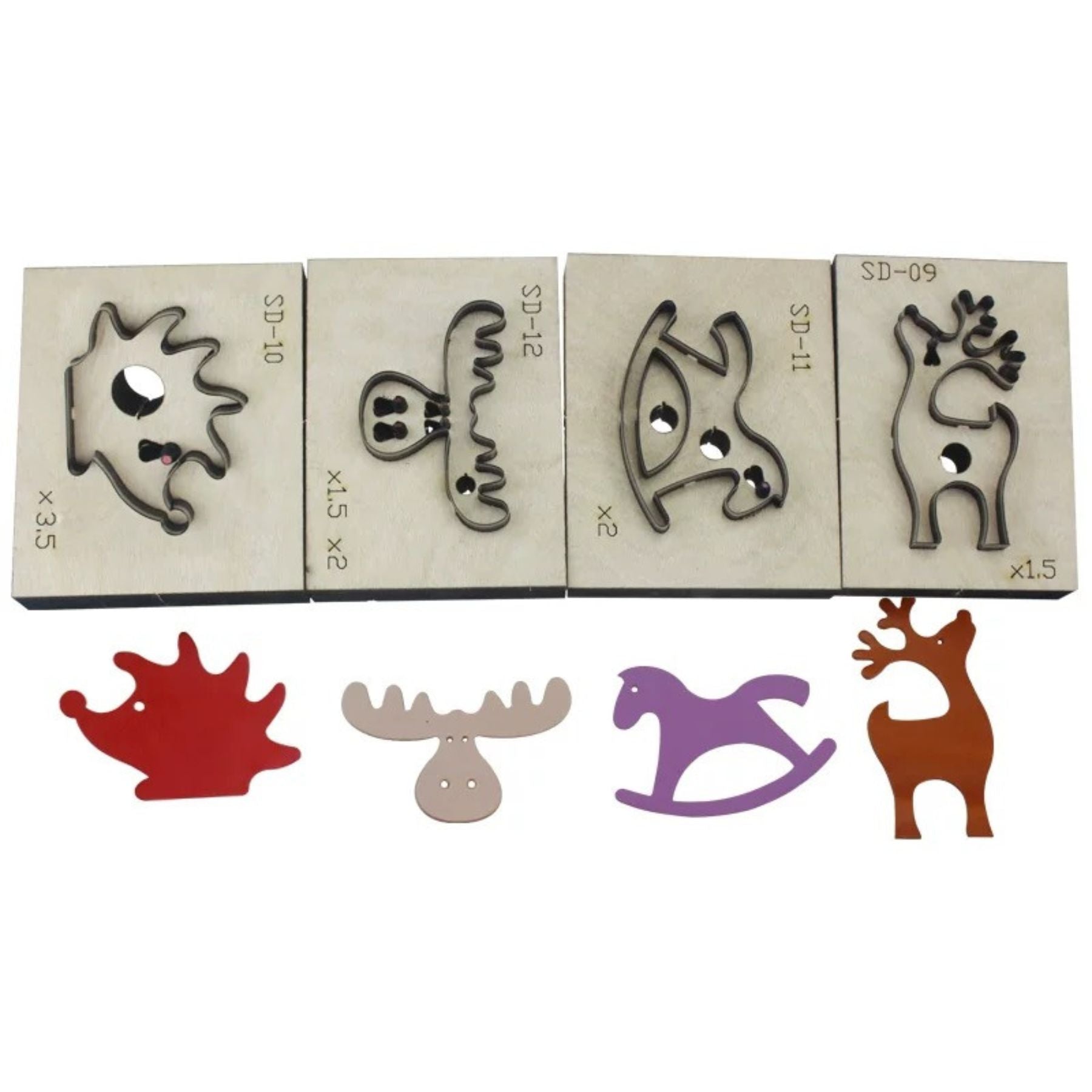 Create festive leather ornaments and charms with this Christmas Animal Cutting Die Set. Sharp Japanese steel blades and a sturdy wooden base ensure clean, precise cuts. Easy to use and built to last. Perfect for holiday crafts—shop now for your Christmas projects!