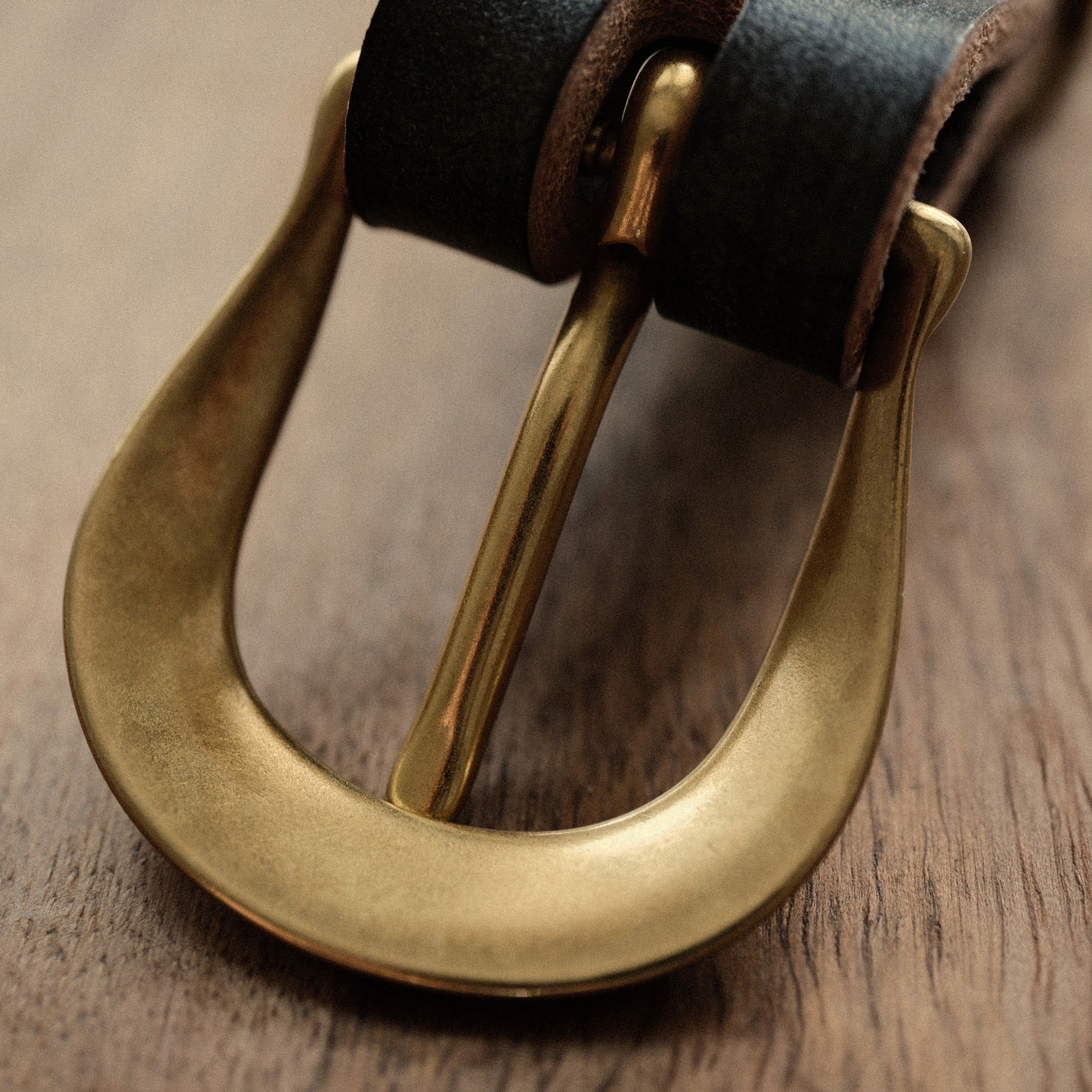 Brass Belt Buckle and Keeper Set, 25mm