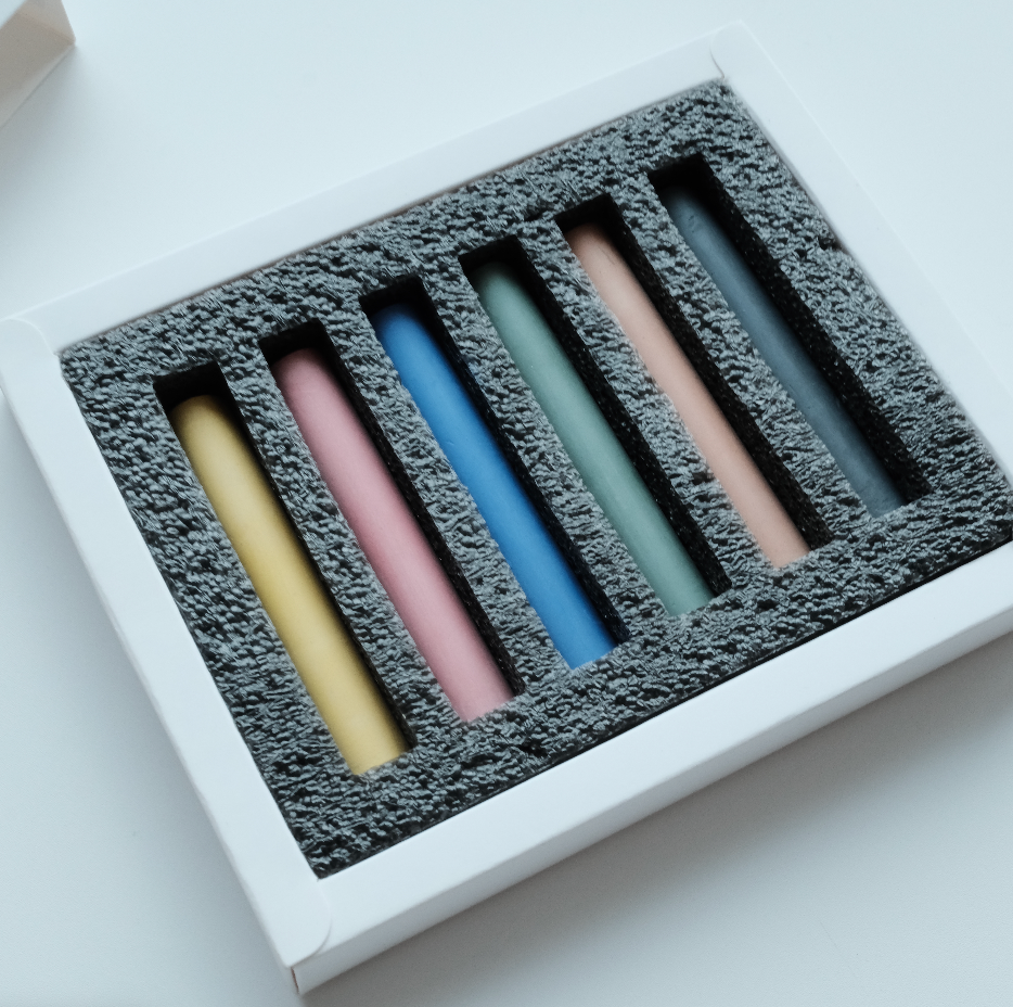 Chrysanthos Underglaze Chalk Crayons Set-6 Pieces, Kid-Friendly