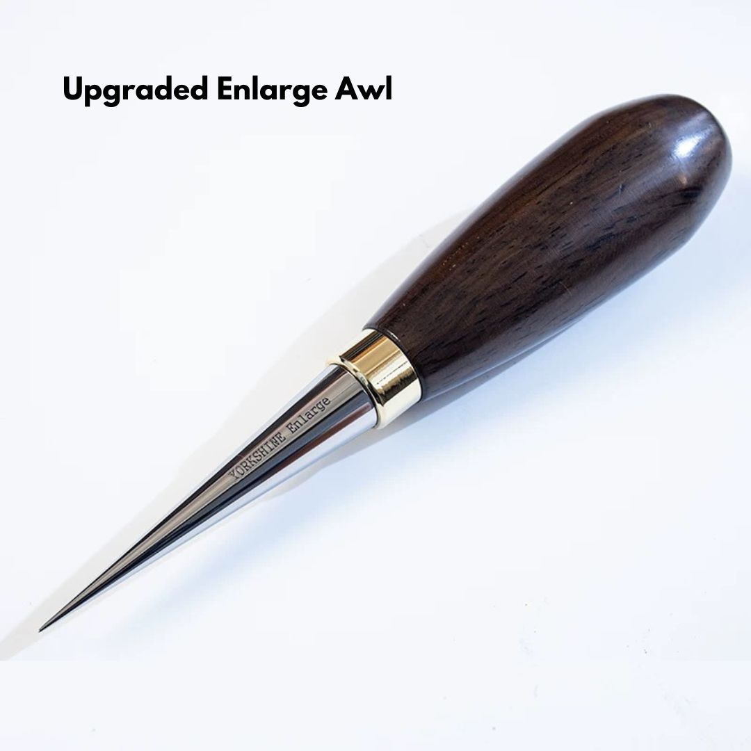 Discover the YORKSHINE Leather Awl Set, designed for leatherworkers who prefer direct control and comfort. Made with durable DC53 and 440C steel, it’s perfect for precise stitching, hole punching, and hardware installation. Upgrade your crafting experience—get yours today!